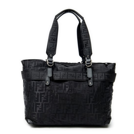 Fendi Medium Belt Tote  en  negro Lienzo - Image 5