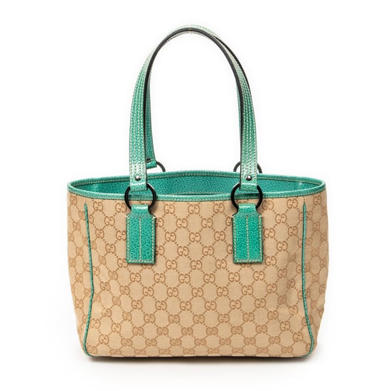 Gucci Small Shoulder Tote en Teal Lienzo - Image 1
