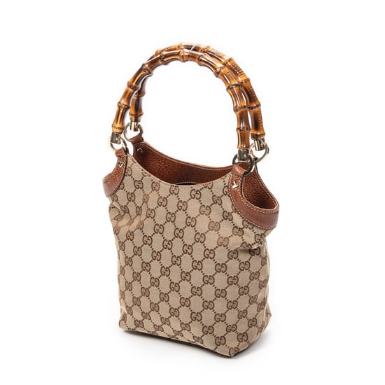 Gucci Small Bamboo Tote  en  marrón Lienzo - Image 2