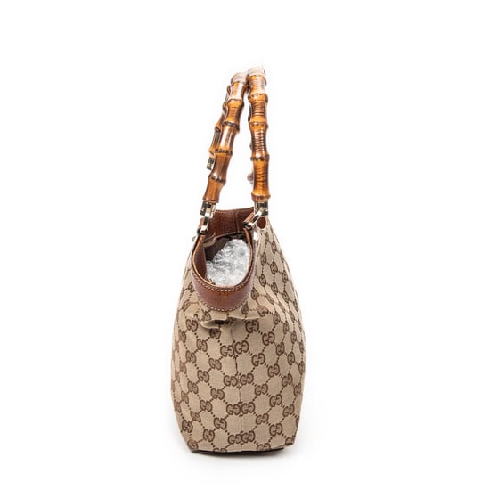 Gucci Small Bamboo Tote  en  marrón Lienzo - Image 3