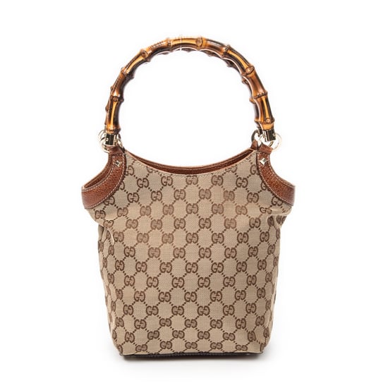 Gucci Small Bamboo Tote  en  marrón Lienzo - Image 5