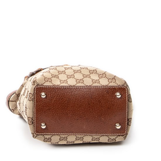 Gucci Small Bamboo Tote  en  marrón Lienzo - Image 6