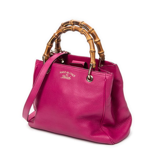 Gucci Small Bamboo Shopper Tote en rosa Cuero de ternero - Image 2