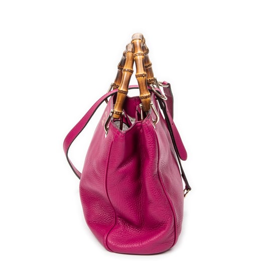 Gucci Small Bamboo Shopper Tote en rosa Cuero de ternero - Image 3