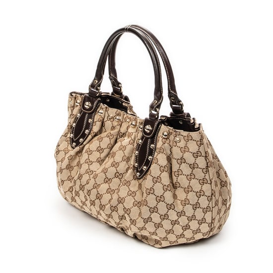 Gucci Medium Studded Pelham Tote  en  beige Lienzo - Image 2