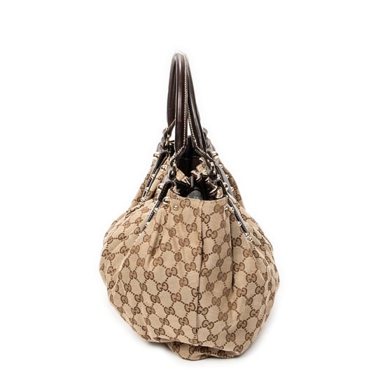 Gucci Medium Studded Pelham Tote  en  beige Lienzo - Image 4