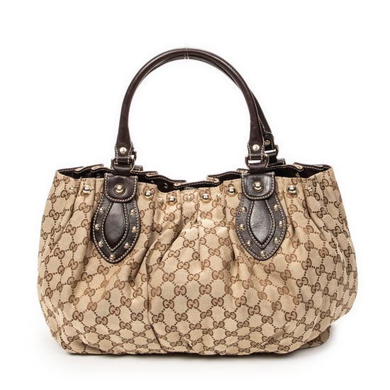 Gucci Medium Studded Pelham Tote  en  beige Lienzo - Image 5