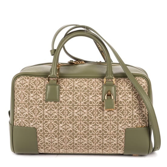 Loewe Amazona Anagram Zip Tote 28 en verde Cuero de ternero - Image 1