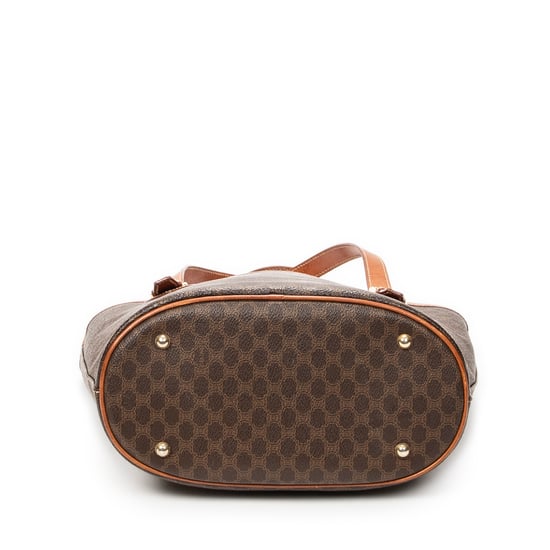 Celine Vintage Bucket Tote en marrón Lienzo recubierto - Image 6