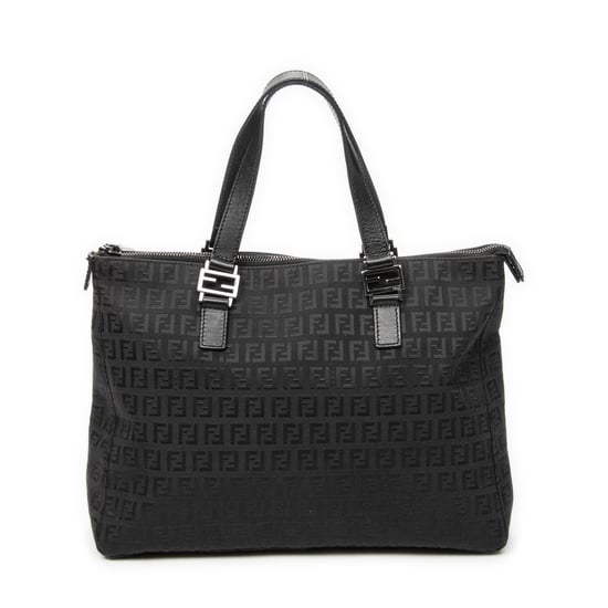 Fendi Roll Tote en negro Lienzo - Image 5
