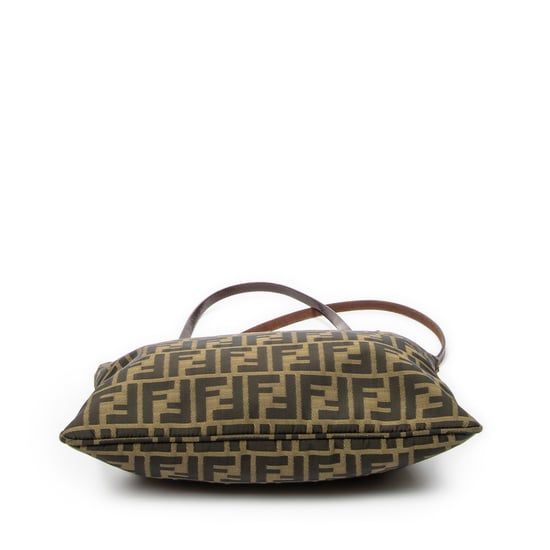 Fendi Square Tote en marrón Lienzo - Image 6