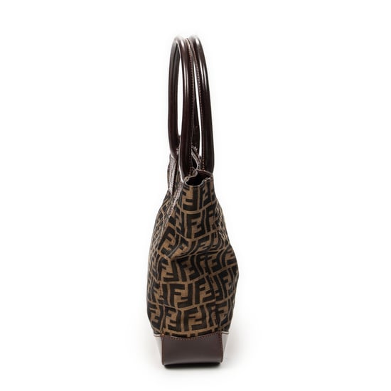 Fendi Large Open Tote en marrón Lienzo - Image 3