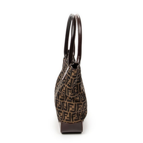 Fendi Large Open Tote en marrón Lienzo - Image 4