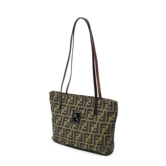 Fendi Zip Tote  en  marrón Lienzo - Image 2