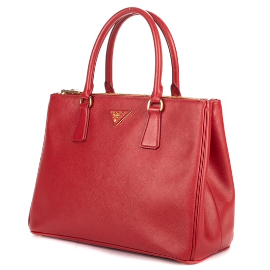 Prada Large Galleria Double Zip Tote Large en rojo Cuero de ternero - Image 2