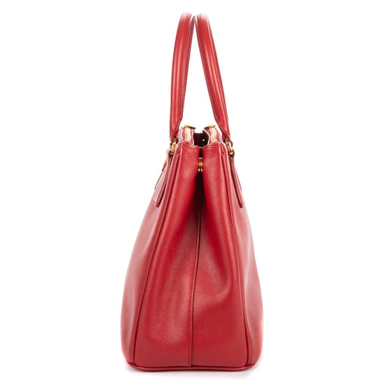 Prada Large Galleria Double Zip Tote Large en rojo Cuero de ternero - Image 3