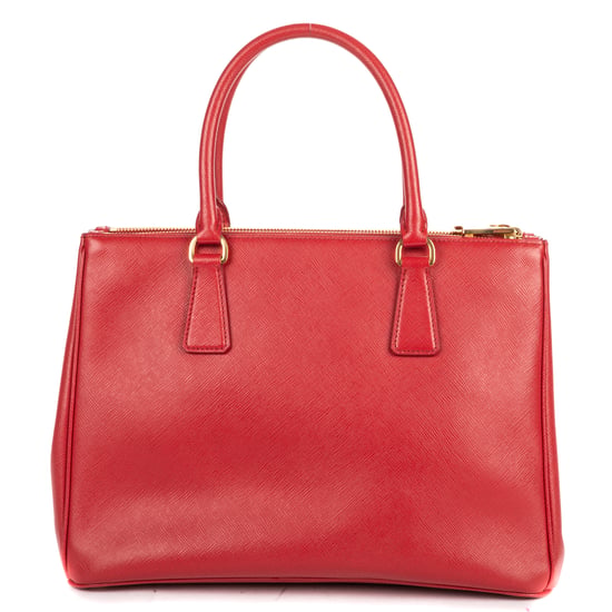 Prada Large Galleria Double Zip Tote Large en rojo Cuero de ternero - Image 5
