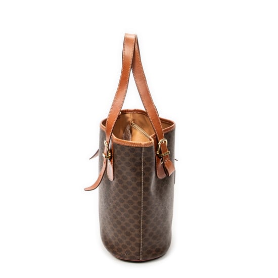 Celine Bucket Tote en marrón Lienzo recubierto - Image 4