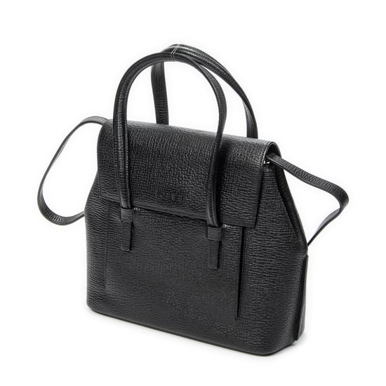 Loewe Vintage Top Handle Flap Tote en negro Cuero de ternero - Image 2