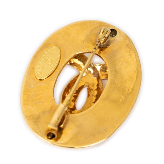 Chanel CC Oval Brooch  en  oro Acero inoxidable sin níquel - Image 2