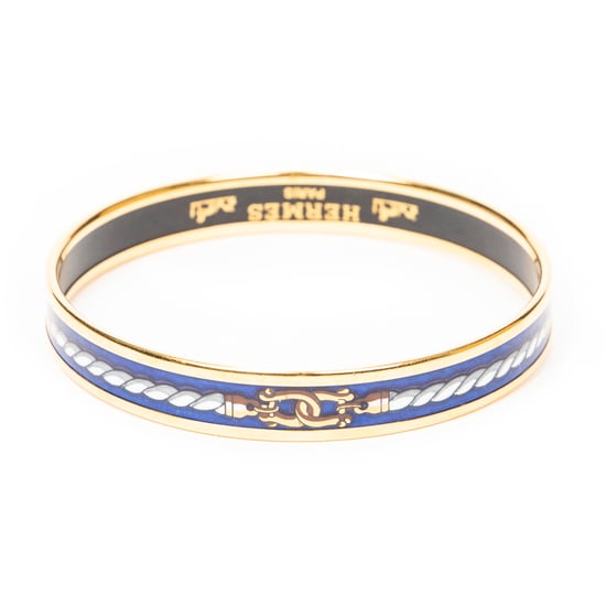 Hermès Enamel Bangle PM en Blue Acero inoxidable sin níquel - Image 2