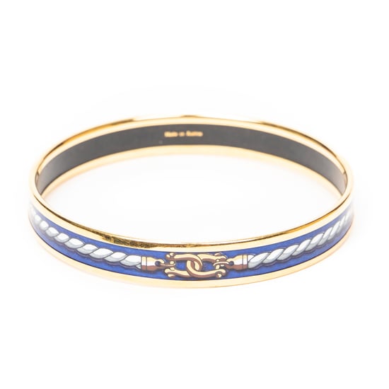 Hermès Enamel Bangle PM en Blue Acero inoxidable sin níquel - Image 3