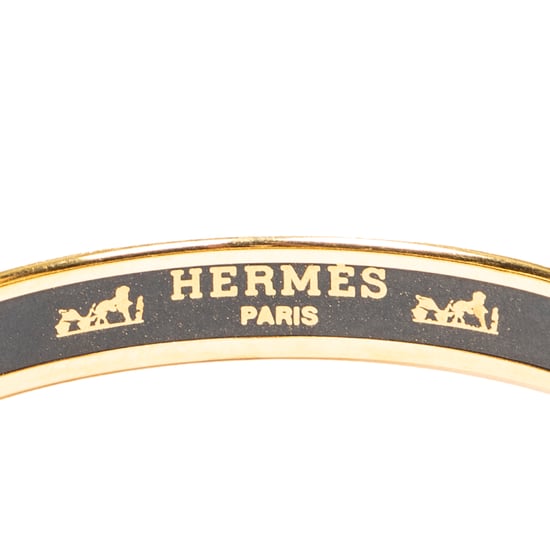 Hermès Enamel Bangle PM en Blue Acero inoxidable sin níquel - Image 4