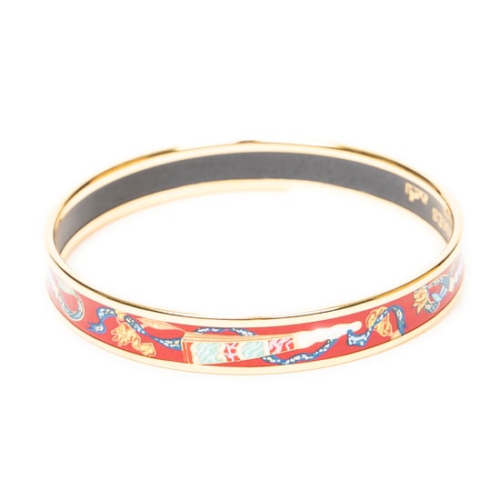 Hermès Enamel Bangle PM en Red Acero inoxidable sin níquel - Image 2