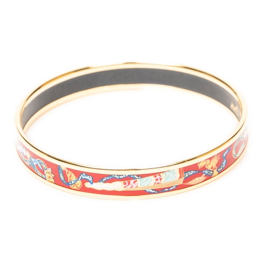 Hermès Enamel Bangle PM en Red Acero inoxidable sin níquel - Image 3