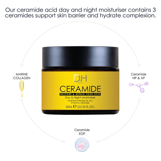 Dr H Crema hidratante de día y de noche con ceramidas 60 ml - Image 2