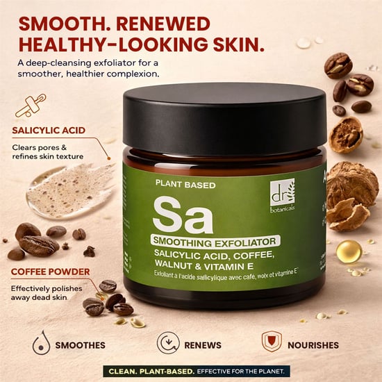 Dr. Botanicals Exfoliante suavizante con ácido salicílico. Exfoliante con café, nuez y vitamina E. 60 ml. - Image 3