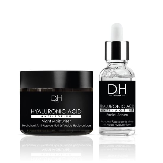 Dr H Sérum facial antiedad con ácido hialurónico 30 ml + Crema hidratante nocturna con ácido hialurónico 60 ml - Image 1