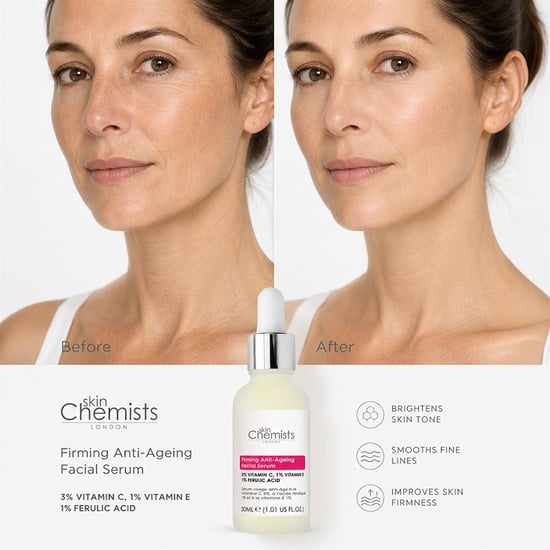 skinChemists Sérum facial antiedad con vitamina C al 3%, ácido ferúlico al 1% y vitamina E al 1%, 30 ml. - Image 2