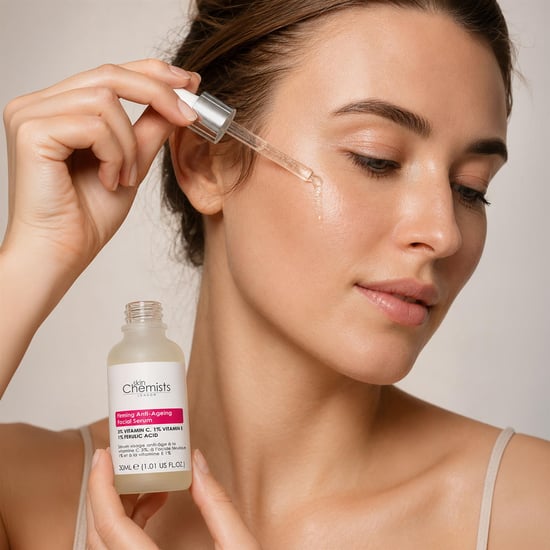skinChemists Sérum facial antiedad con vitamina C al 3%, ácido ferúlico al 1% y vitamina E al 1%, 30 ml. - Image 6