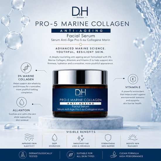 Dr H Sérum facial antiedad con colágeno marino Pro-5, 30 ml. - Image 5