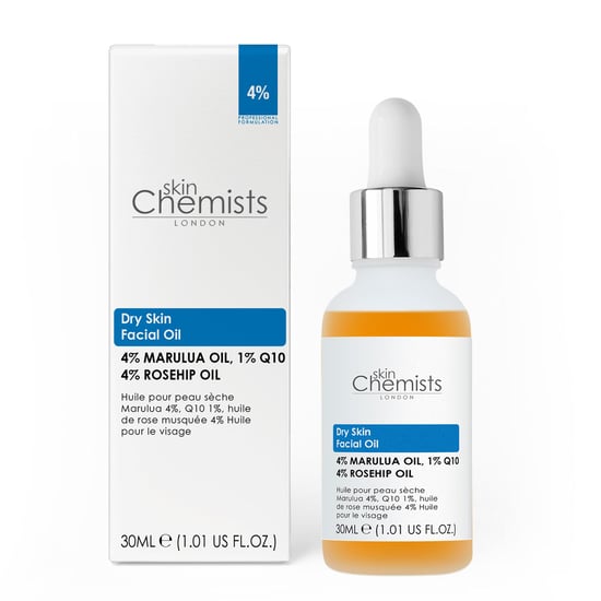 skinChemists Sérum facial antiedad para piel seca con aceite de marula al 4%, Q10 al 1% y aceite de rosa mosqueta al 4% (30 ml). - Image 1