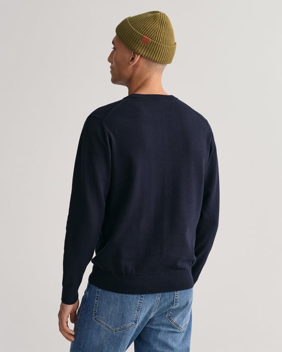 GANT Mens Classic Cotton Crew Neck Jumper - Image 2