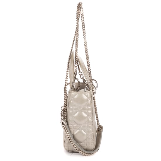 Dior Mini Lady Dior Mini en gris Cuero de ternero - Image 3