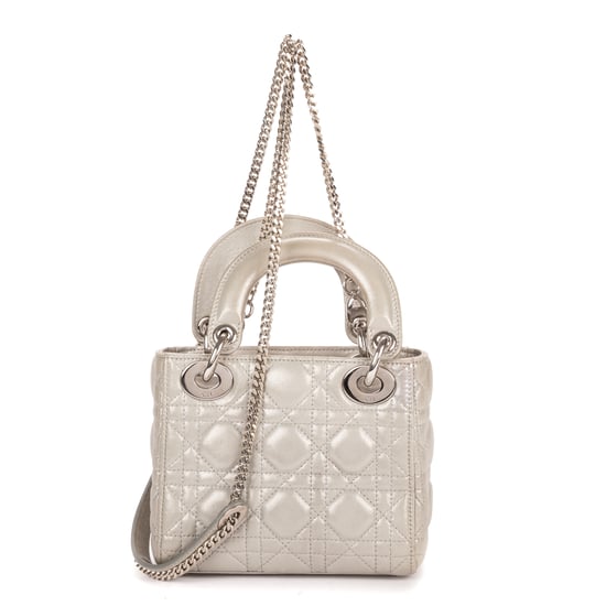 Dior Mini Lady Dior Mini en gris Cuero de ternero - Image 5