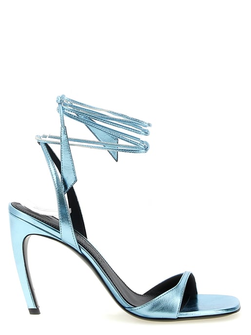 Las Sandalias de Tacón Stiletto de Piel de Novillo Azules de The Attico - Image 1