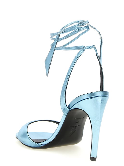 Las Sandalias de Tacón Stiletto de Piel de Novillo Azules de The Attico - Image 3