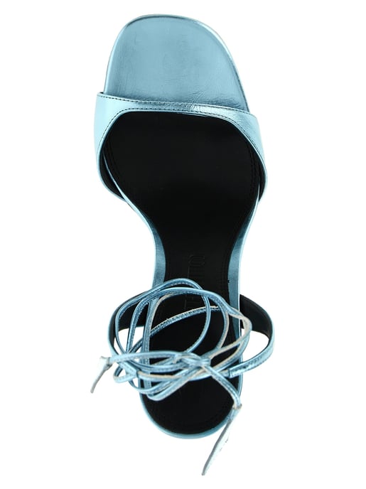 Las Sandalias de Tacón Stiletto de Piel de Novillo Azules de The Attico - Image 4