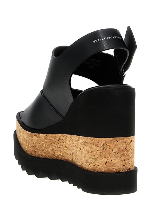 Sandalias de cuña negras de poliéster de Stella McCartney - Image 3
