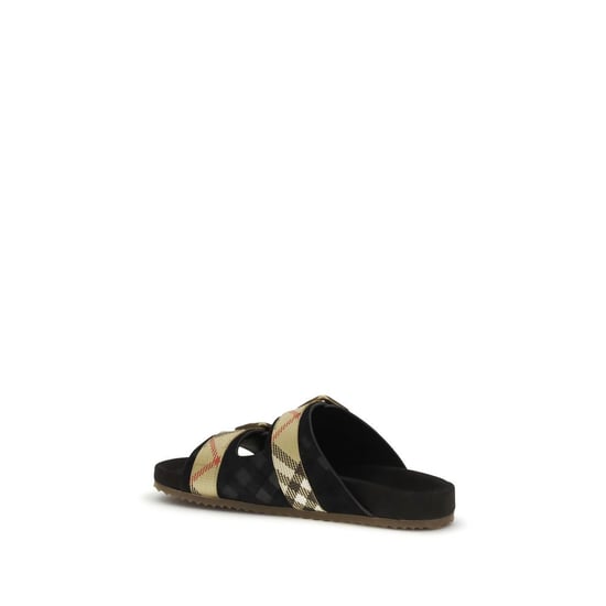 Sandalias Strap-On de Cuero de Ternera Negro Burberry - Image 3