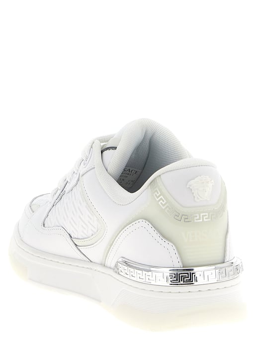 Zapatillas bajas de piel de ternero blancas de Versace - Image 3
