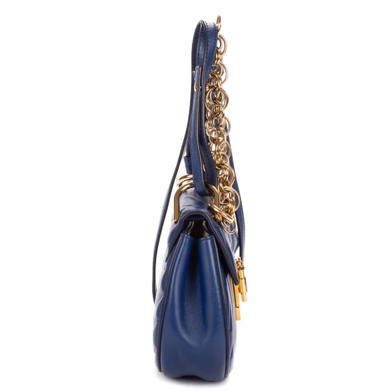 Chloé Mini Drew Bijou Mini en Blue Cuero de ternero - Image 4