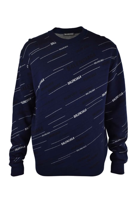 Balenciaga Jersey con el logotipo de Alphabet Azul - Image 1