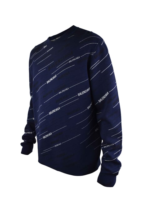 Balenciaga Jersey con el logotipo de Alphabet Azul - Image 2