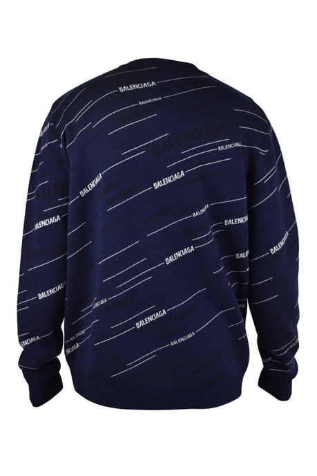 Balenciaga Jersey con el logotipo de Alphabet Azul - Image 3