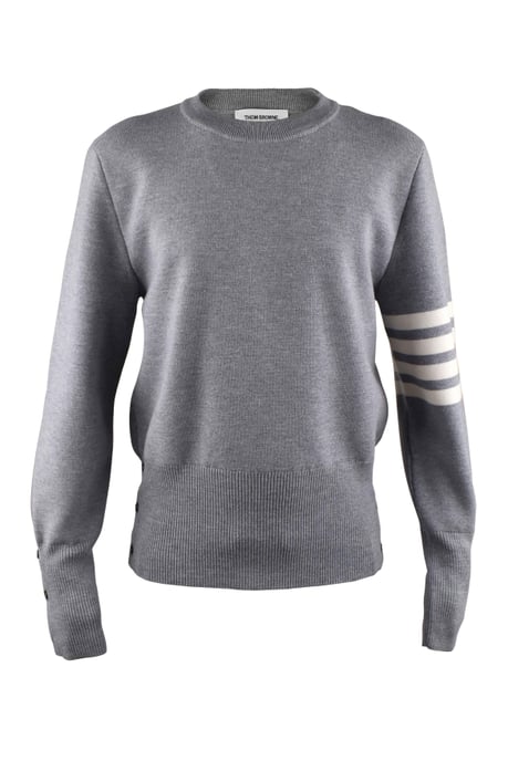 Thom Browne Jersey con punto Milano Gris - Image 1